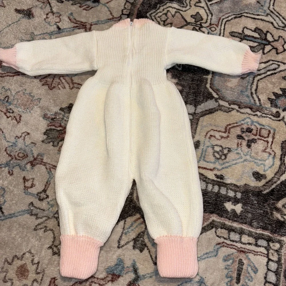 Vintage‎ L. Magnin Knit One Piece Romper Tulip Sweater 6 Month